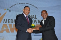 Dr Lawrence Williams recieves nominee recognition award from  Most Hon. Prime Minister  Andrew Holness for National Medal for Science and Technology.